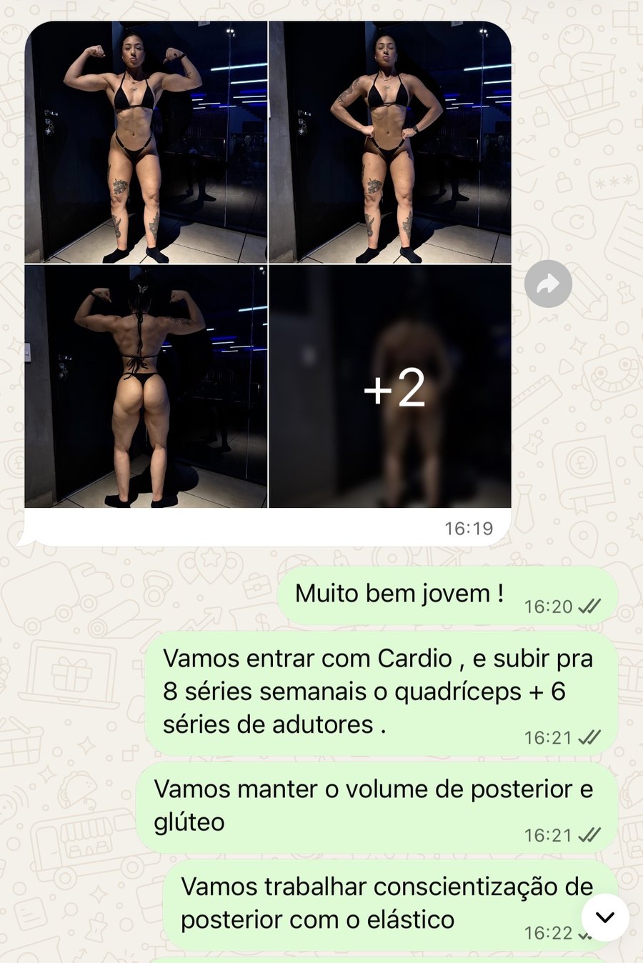 Feedback do aluno por fotos e mensagens e planejamento das próximas etapas